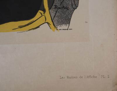 Henri de TOULOUSE LAUTREC - Der japanische Diwan, Lithographie signiert 1895 2