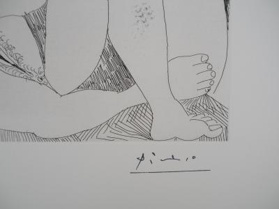 Pablo Picasso - Femmes aux fleurs, Homme Barbu et Degas - Gravure originale signée 2