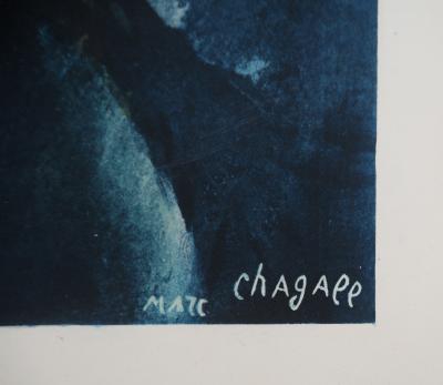 Marc CHAGALL: Amantes del gallo - Litografía firmada 2