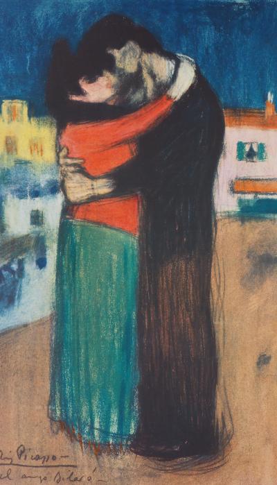 Pablo Picasso : Hommage à Toulouse-Lautrec, Couple amoureux - Lithographie signée 2