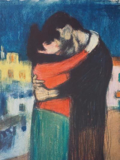 Pablo Picasso : Hommage à Toulouse-Lautrec, Couple amoureux - Lithographie signée 2