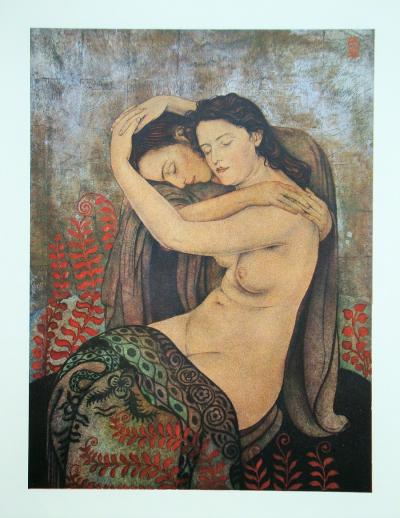 Walter SAUER ( d’après ) - Tendresse, 1930 - Chromotypogravure signée et datée 2