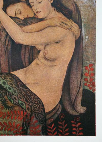Walter SAUER ( d’après ) - Tendresse, 1930 - Chromotypogravure signée et datée 2