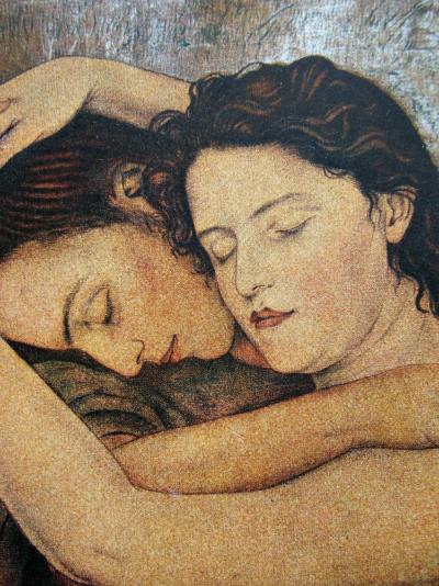 Walter SAUER ( d’après ) - Tendresse, 1930 - Chromotypogravure signée et datée 2