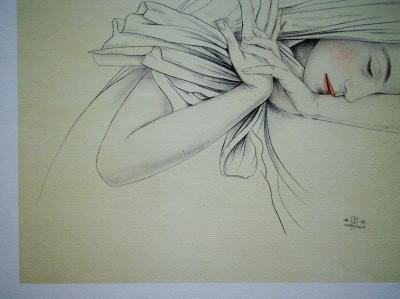 Walter SAUER (after) - Murasaki , 1930 - Offset print signed 2
