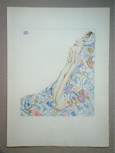 Walter SAUER (after) - Nostalgie, 1930 - Offset print signed and dated 2