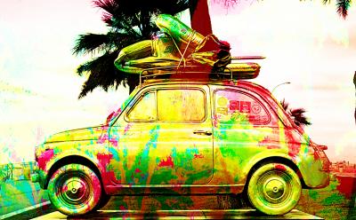 Gaudi.C - Fiat 500, painting color concept, 2023 - Photographie numérique 2