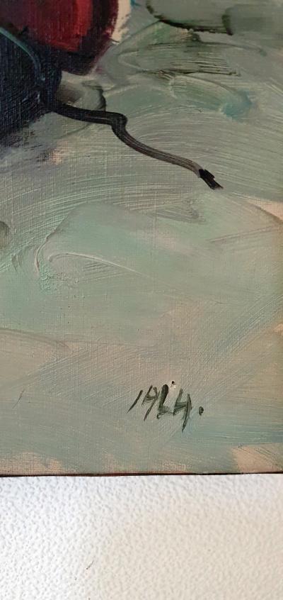Michel THOMAS Poulbot au ski  1964  huile sur toile 2