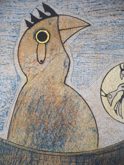 Max Ernst - Rêve surréaliste, les coqs - Lithographie originale signée 2