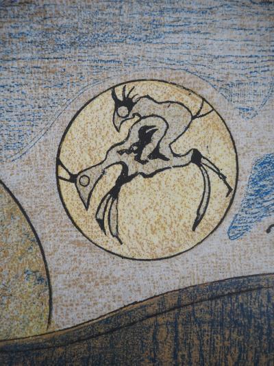 Max Ernst - Rêve surréaliste, les coqs - Lithographie originale signée 2