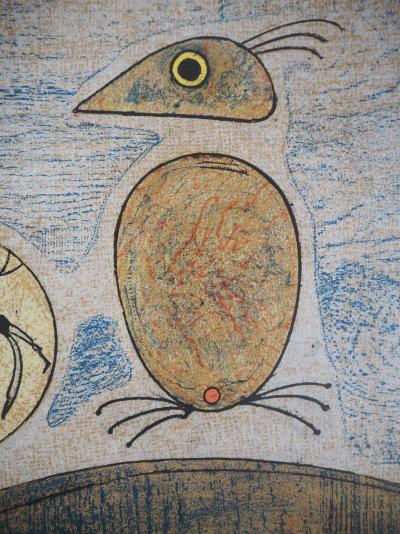 Max Ernst - Rêve surréaliste, les coqs - Lithographie originale signée 2