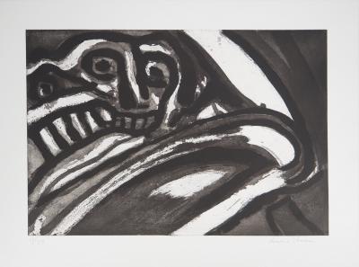 Bengt LINDSTROM : Deux personnages - Gravure originale signée 2