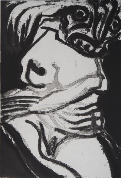 Bengt LINDSTROM : Le Chaman - Gravure originale signée 2