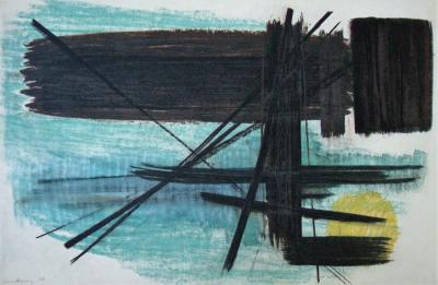 Hans HARTUNG (after) - Pastel P.1950-3, 1961 - Offset lithography signed 2