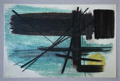 Hans HARTUNG (after) - Pastel P.1950-3, 1961 - Offset lithography signed 2
