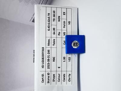 Diamant taille brillant 1,00 ct couleur E pureté VS2 2