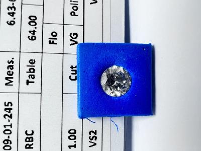 Diamant taille brillant 1,00 ct couleur E pureté VS2 2