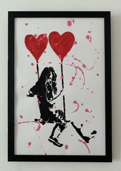 Rose - Swing - Technique mixte sur papier 2
