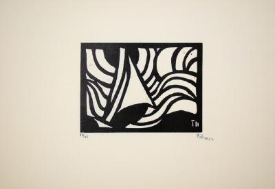 Thilo MAATSCH - Composition, 1922 - Original woodcut signed and numbered 2