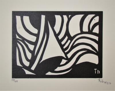 Thilo MAATSCH - Composition, 1922 - Original woodcut signed and numbered 2