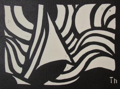 Thilo MAATSCH - Composition, 1922 - Original woodcut signed and numbered 2