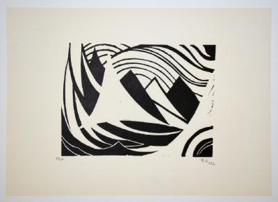 Thilo MAATSCH - Composition, 1922 - Original woodcut signed and numbered 2