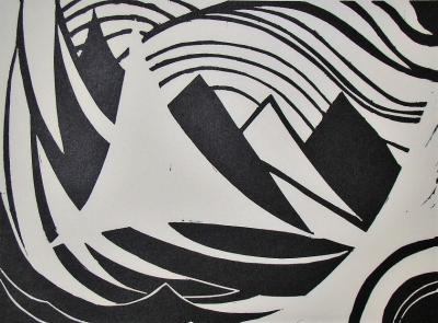 Thilo MAATSCH - Composition, 1922 - Original woodcut signed and numbered 2