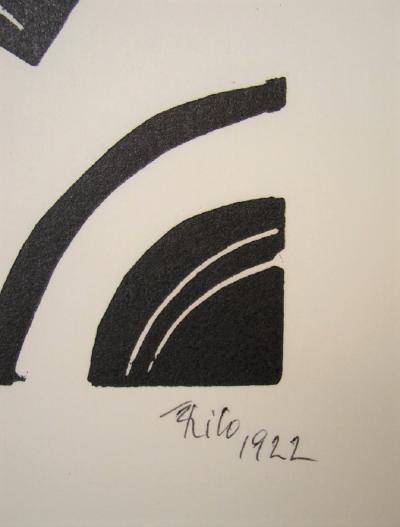 Thilo MAATSCH - Composition, 1922 - Original woodcut signed and numbered 2