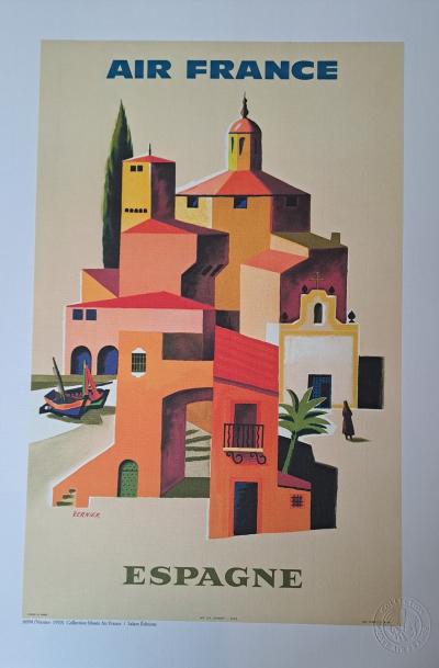 François Vernier - Air France / Espagne - Affiche édition d’art 2