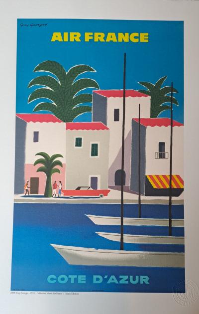 Guy Georget - Air France / Côte d'Azur - Art edition poster 2