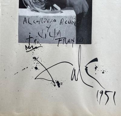 Salvador DALI - Pièce autographe signée 2