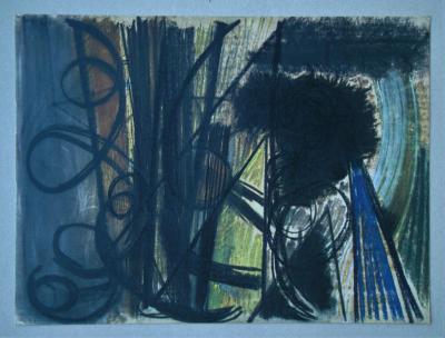 Hans HARTUNG (d’après) - Pastel P.1947-20, 1961 - Lithographie offset signée 2