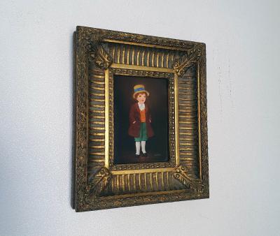 Suzanna KALMAN   jeune fille au manteau  huile sur bois 2