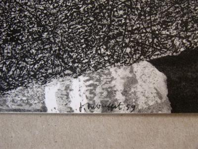 Jean DUBUFFET (after) - Barbe des perplexités, 1960 - Stencil signed and dated 2