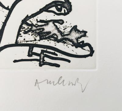 Pierre ALECHINSKY - Le chat sauvage, 2001 - Eau-forte originale signée au crayon 2