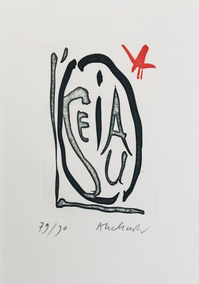 Pierre ALECHINSKY - L’oiseau ailé, 2012 - Eau-forte originale signée au crayon 2