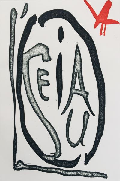 Pierre ALECHINSKY - L’oiseau ailé, 2012 - Eau-forte originale signée au crayon 2