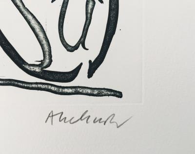 Pierre ALECHINSKY - L’oiseau ailé, 2012 - Eau-forte originale signée au crayon 2