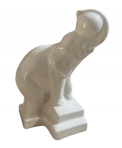 Sculpture Duquesne - Elephant en céramique signé 1930 2