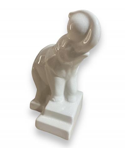 Sculpture Duquesne - Elephant en céramique signé 1930 2