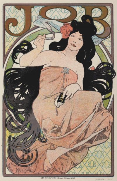 Alphonse MUCHA - Job, 1897 - Scarce original lithograph! 2