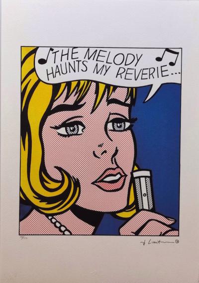 Roy LICHTENSTEIN (APRÈS) - La mélodie hante ma rêverie - Sérigraphie sur papier Arches France 2