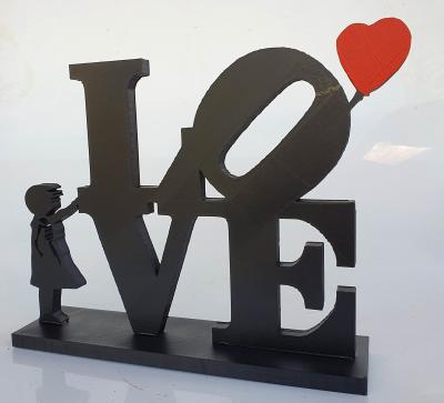 PyB - LOVE girl Banksy  , 2023 - Sculpture 2