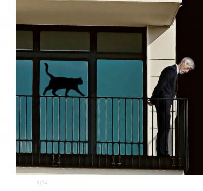 Mr Strange - Le Vieil Homme et ses Chats, 2023 - Giclée numérotée sur papier 2