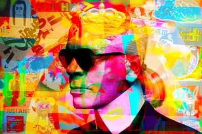 Gaudi.C - karl lagerfeld pop street art, 2022 2