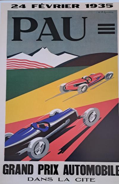 H. P. Gourry - Grand prix automobile de Pau : 24 février 1935 - Affiche 2