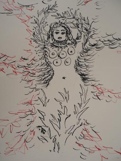 Natalia Gontcharova : Essence féminine de la fécondité - Dessin original Signé 2