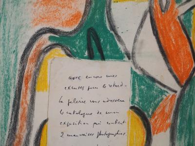 Jean-Michel ATLAN : Composition abstraite, c. 1956 - Pastel original signé 2