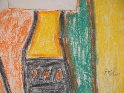 Jean-Michel ATLAN : Composition abstraite, c. 1956 - Pastel original signé 2