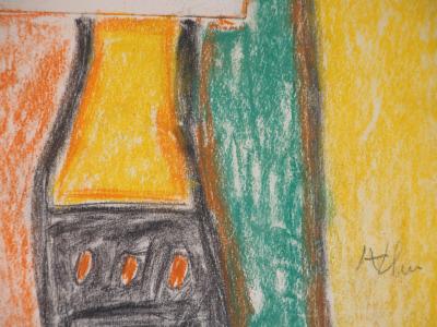 Jean-Michel ATLAN : Composition abstraite, c. 1956 - Pastel original signé 2